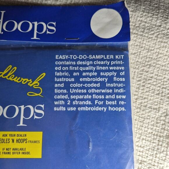 Retirement Sampler Cross Stitch Kit 180 Needles ‘N Hoops 13 1/2” X 15” New - Picture 3 of 5